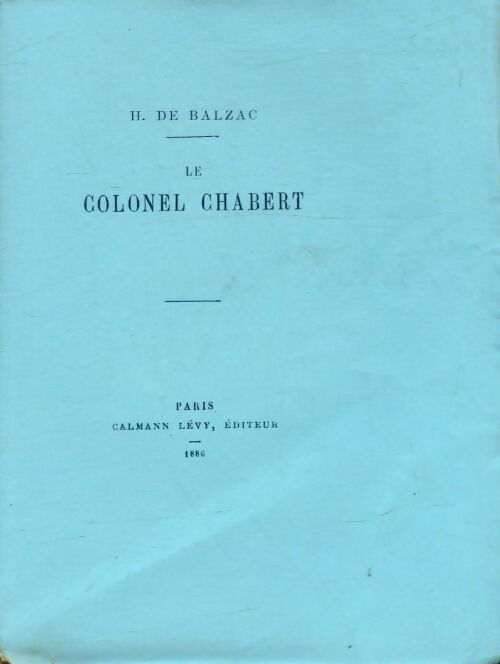 Livrenpoche : Le colonel Chabert - Honoré De Balzac - Livre