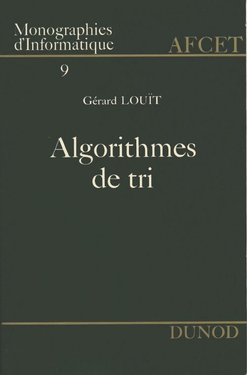 Livrenpoche : Algorithmes de tri - G. LouÏt - Livre