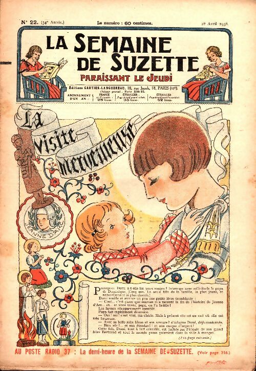 Livrenpoche : La semaine de Suzette 34e année n°22 : La visite merveilleuse - Collectif - Livre