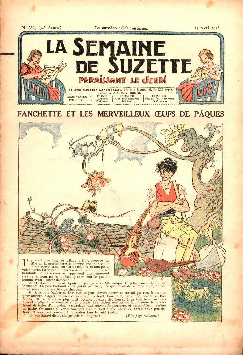 Livrenpoche : La semaine de Suzette 34e année n°20 : Fanchette et les merveilleux oeufs de Pâques - Collectif - Livre