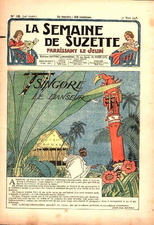 Livrenpoche : La semaine de Suzette 34e année n°18 : Tsingore le danseur - Collectif - Livre