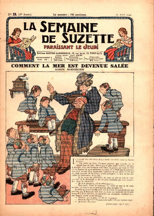 Livrenpoche : La semaine de Suzette  36e année n°19 : Comment la mer est devenue salée - Collectif - Livre
