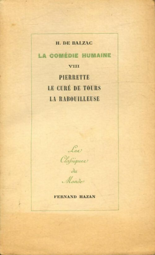 Livrenpoche : La comédie humaine Tome VII - Honoré De Balzac - Livre