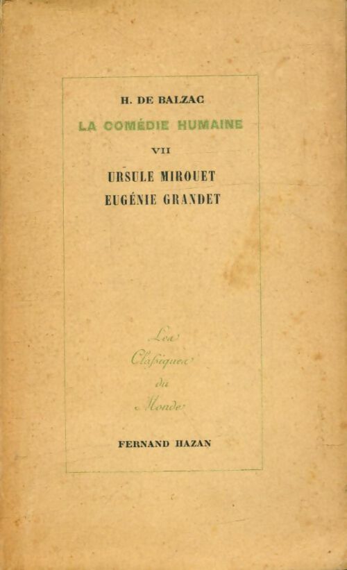 Livrenpoche : La comédie humaine Tome VII - Honoré De Balzac - Livre