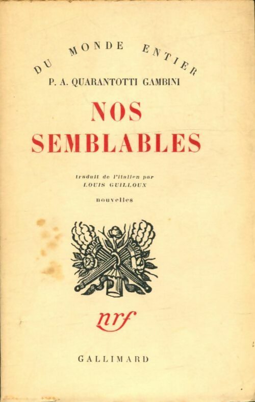 Livrenpoche : Nos semblables - Pier Antonio Quarantotti-Gambini - Livre