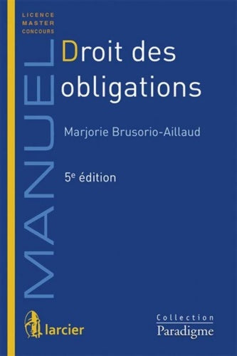 Livrenpoche : Droit des obligations 5ème ed - Marjorie Brusorio-Aillaud - Livre