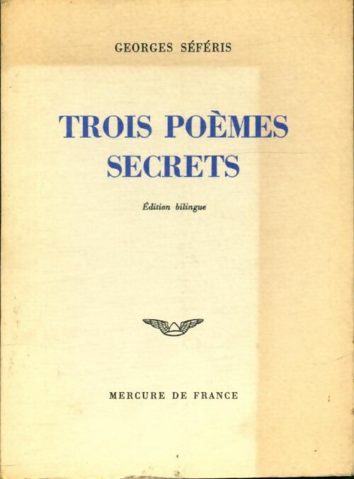 Livrenpoche : Trois poèmes secrets - Georges Séféris - Livre