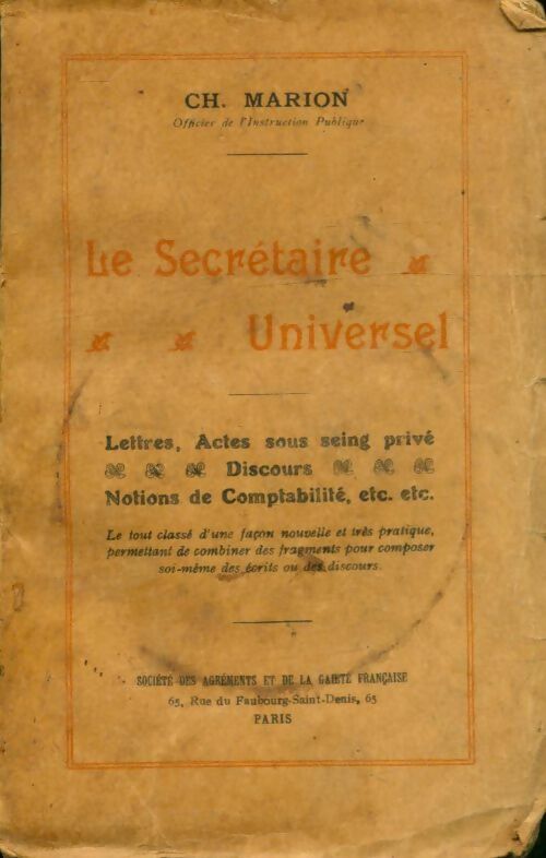 Livrenpoche : Le secrétaire universel - Ch Marion - Livre