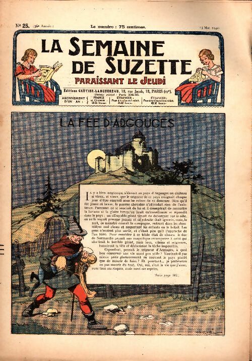 Livrenpoche : La semaine de Suzette 36e année n°25 : La fée d'Argouges - Collectif - Livre