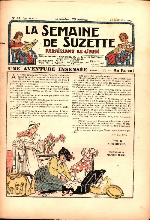 Livrenpoche : La semaine de Suzette 35e année n°44 : Une aventure insensée Tome V - Collectif - Livre