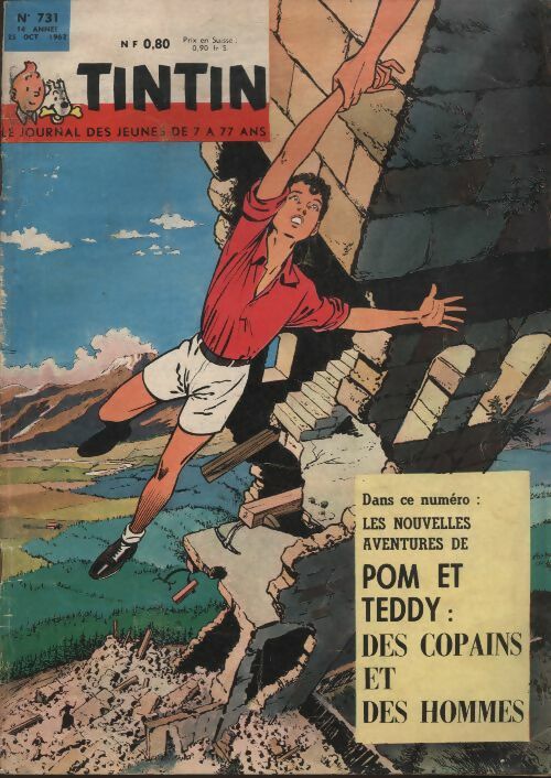 Livrenpoche : Tintin n°731 : Pom et Teddy : des copains et des hommes - Collectif - Livre