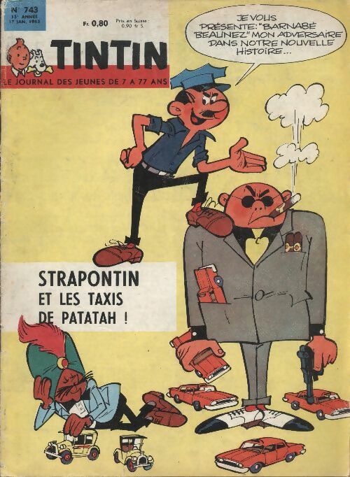 Livrenpoche : Tintin n°743 : Strapontin et les taxis de Patatah - Collectif - Livre