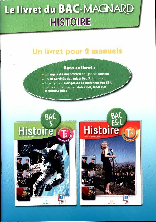 Livrenpoche : Le livret du bac Magnard histoire - Hugo Billard - Livre