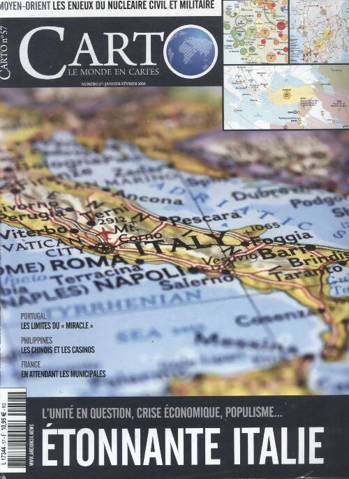 Livrenpoche : Carto n°57 : Etonnante Italie - Collectif - Livre