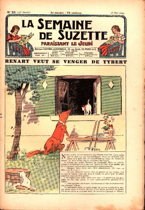 Livrenpoche : La semaine de Suzette 35e année n°25 : Renart veut se venger de Tybert - Collectif - Livre