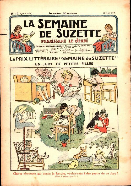 Livrenpoche : La semaine de Suzette 34e année n°16 : Le prix littéraire - Collectif - Livre