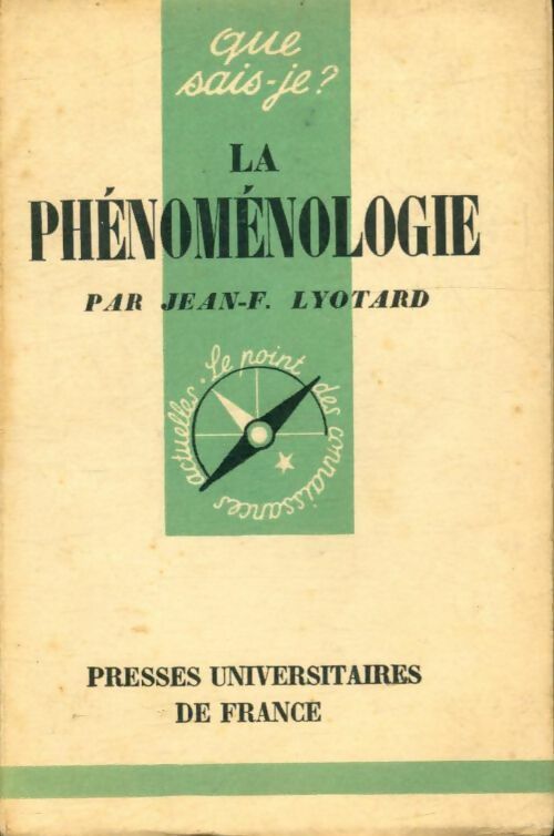 Livrenpoche : La phénoménologie - Jean-François Lyotard - Livre