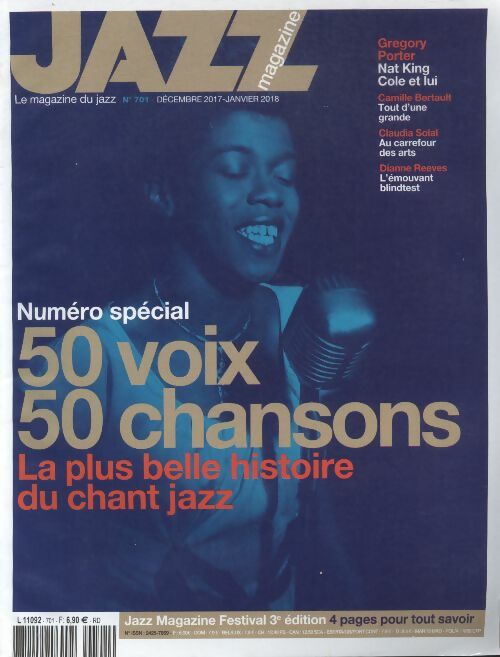 Livrenpoche : Jazz magazine n°701 : 50 voix, 50 chansons, la plu sbelle histoire du chant jazz - Collectif - Livre
