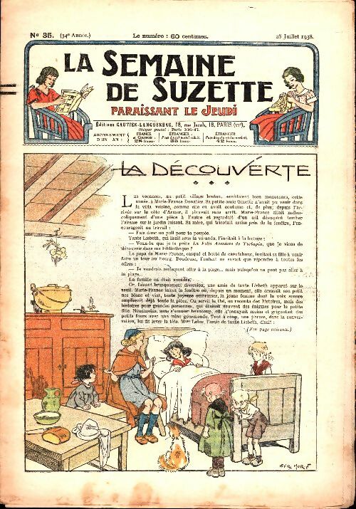 Livrenpoche : La semaine de Suzette 34e année n°35 : La découverte - Collectif - Livre
