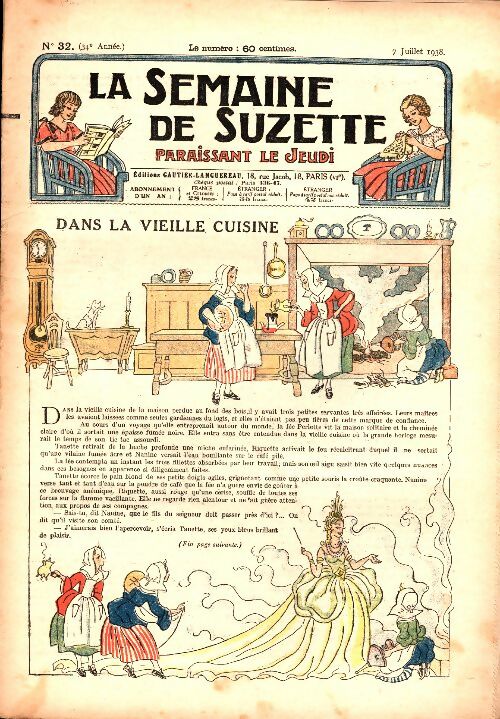 Livrenpoche : La semaine de Suzette 34e année n°32 : Dans la vieille cuisine - Collectif - Livre