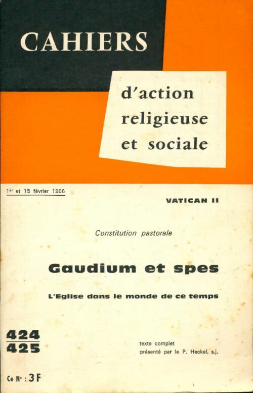 Livrenpoche : Cahiers d'action religieuse et sociale n°424-425 - Collectif - Livre