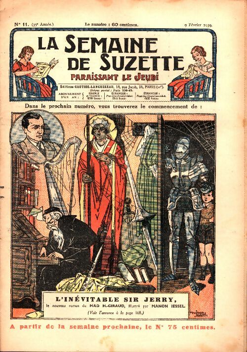 Livrenpoche : La semaine de Suzette 35e année n°11 : L'inévitable sir Jerry - Collectif - Livre