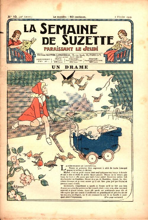 Livrenpoche : La semaine de Suzette 35e année n°10 : Un drame - Collectif - Livre
