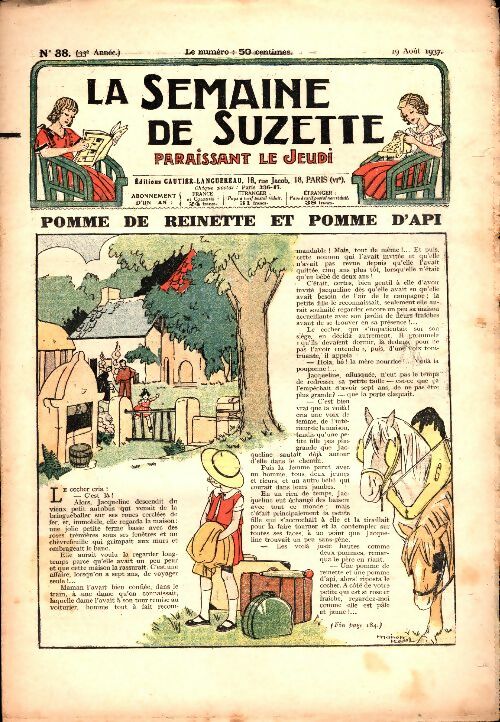 Livrenpoche : La semaine de Suzette 33e année n°38 : Pomme de reinette et pomme d'api - Collectif - Livre
