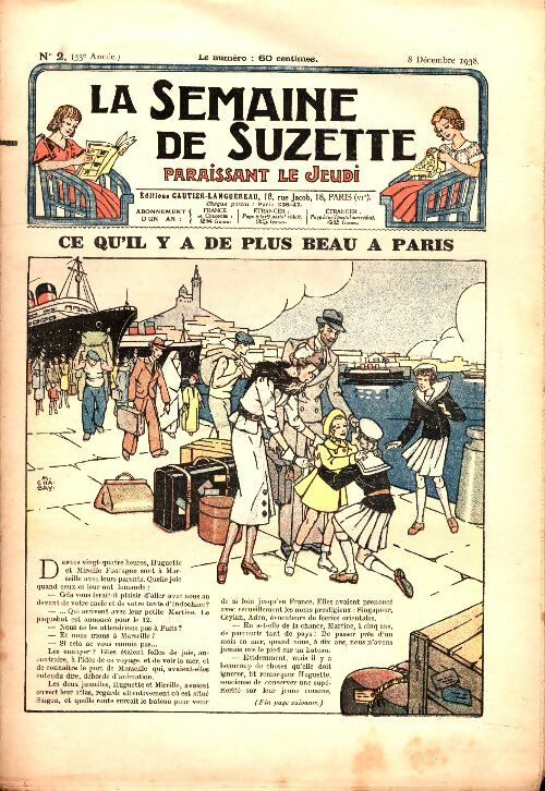Livrenpoche : La semaine de Suzette 35e année n°2 : Ce qu'il y a de plus beau à Paris - Collectif - Livre