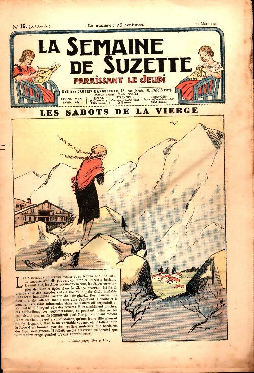Livrenpoche : La semaine de Suzette 36e année n°16 : Les sbaots de la vierge - Collectif - Livre