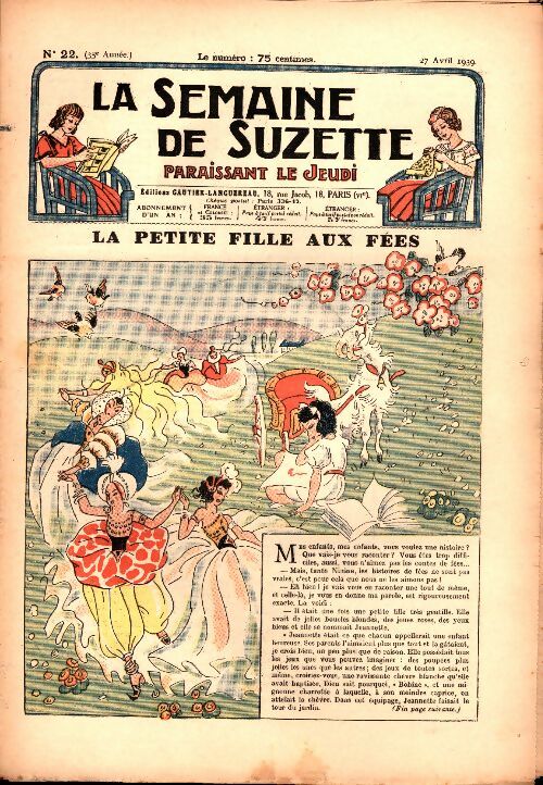 Livrenpoche : La semaine de Suzette 35e année n°22 : La petite fille aux fées - Collectif - Livre