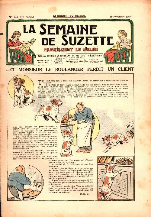 Livrenpoche : La semaine de Suzette 33e année n°50 : ...et monsieur le boulanger perdit un client - Collectif - Livre