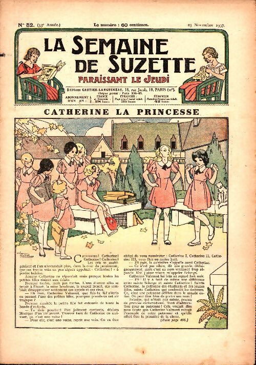 Livrenpoche : La semaine de Suzette 33e année n°52 : Catherine la princesse - Collectif - Livre