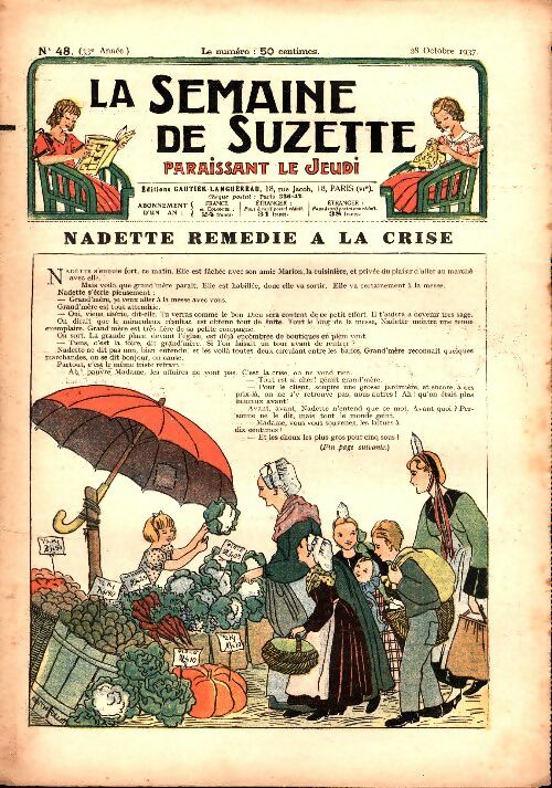 Livrenpoche : La semaine de Suzette 33e année n°48 : Nadette remédie à la crise - Collectif - Livre