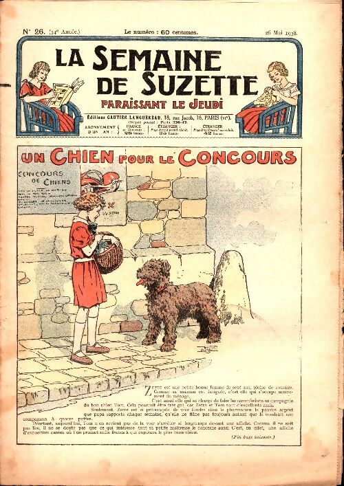 Livrenpoche : La semaine de Suzette 34e année n°26 : Un chien pour le concours - Collectif - Livre