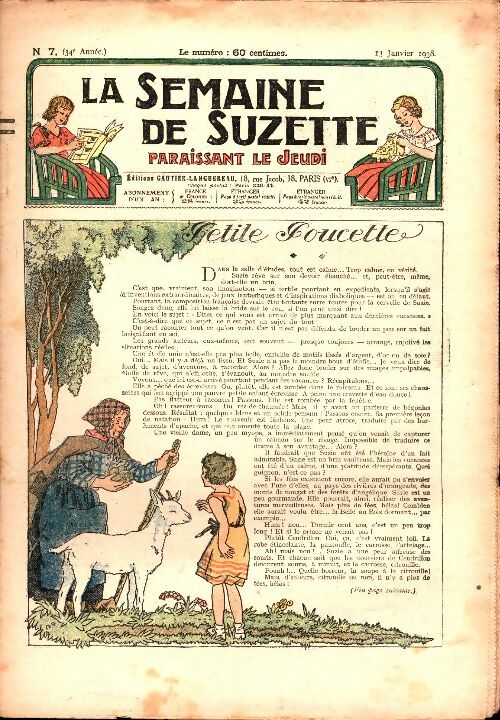 Livrenpoche : La semaine de Suzette 34e année n°7 : Petite Poucette - Collectif - Livre