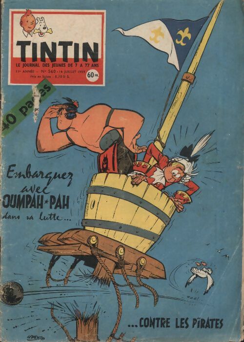 Livrenpoche : Tintin n°560 : Embarquez avec Oumpah Pah dans sa lutte contre les pirates - Collectif - Livre