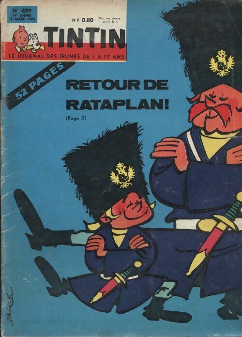 Livrenpoche : Tintin n°699 : Retour de Rataplan ! - Collectif - Livre