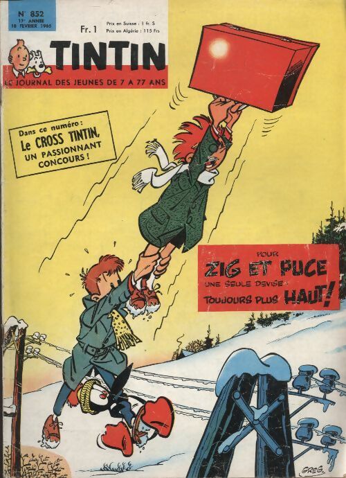 Livrenpoche : Tintin n°852 : Pour Zig et Puce une seule devise toujours plus haut ! - Collectif - Livre