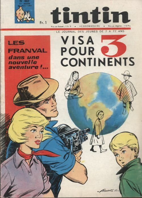 Livrenpoche : Tintin n°865 : Visa pour 3 continents - Collectif - Livre