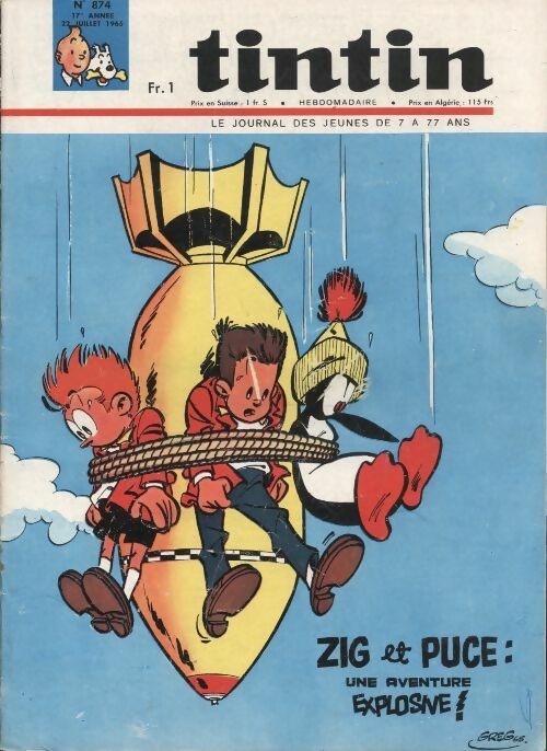 Livrenpoche : Tintin n°874 : Zig et Puce une aventure explosive ! - Collectif - Livre