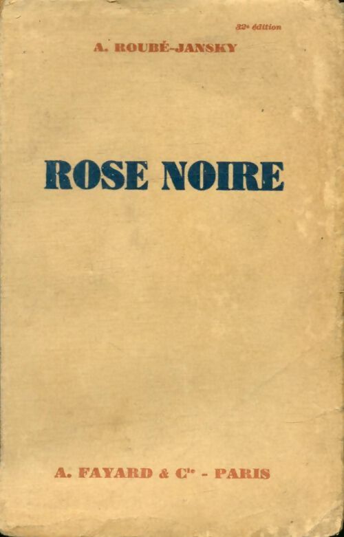 Livrenpoche : Rose noire - Alexandra Roubé-Jansky - Livre