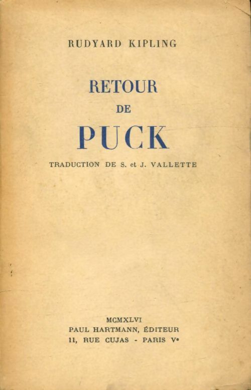 Livrenpoche : Retour de puck - Rudyard Kipling - Livre