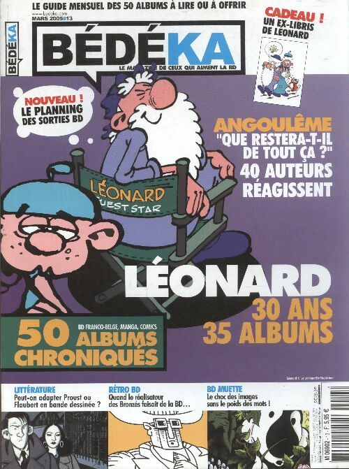 Livrenpoche : Bédéka n°13 : Léonard, 30 ans, 35 albums - Collectif - Livre