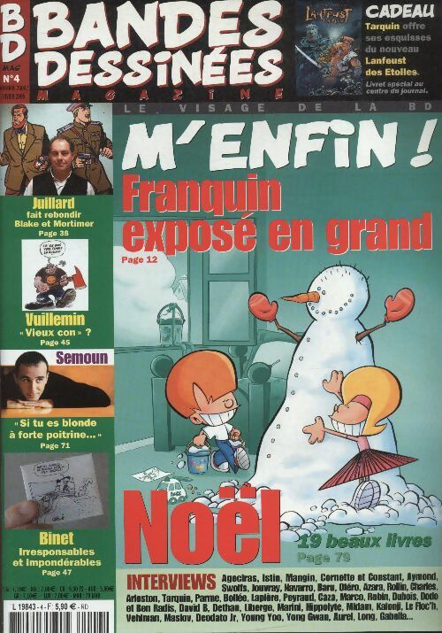 Livrenpoche : Bande Dessinées magazine n°4 : M'enfin ! Franquin exposé en grand - Collectif - Livre