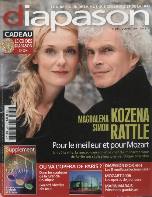 Livrenpoche : Diapason n°540 : Magdalena Kozena, Simon Rattle, pour le meilleur et pour Mozart - Collectif - Livre