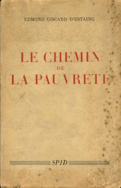 Livrenpoche : Le chemin de la pauvreté - Edmond Giscard d'Estaing - Livre
