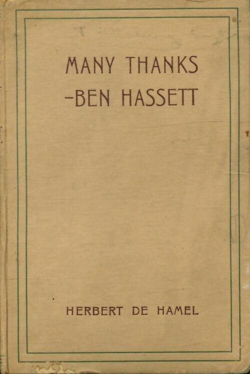 Livrenpoche : Many thanks Ben Hassett  - Herbert De Hamel - Livre