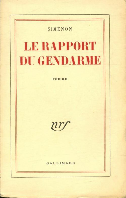 Livrenpoche : Le rapport du gendarme - Georges Simenon - Livre