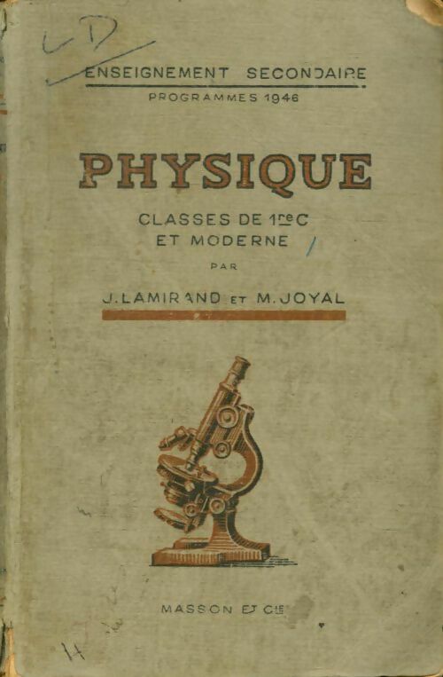 Livrenpoche : Physique classes de 1re C et moderne - M. Jean-Baptiste; Joyal - Livre